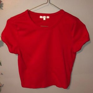 Red cropped t-shirt